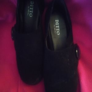 Ditto by Van Eli Black Sued leather 6.5 M. Shoes!!
